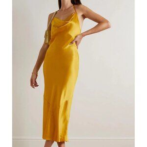 NWT Silk Deep Yellow Reformation Slip Dress Sz XL